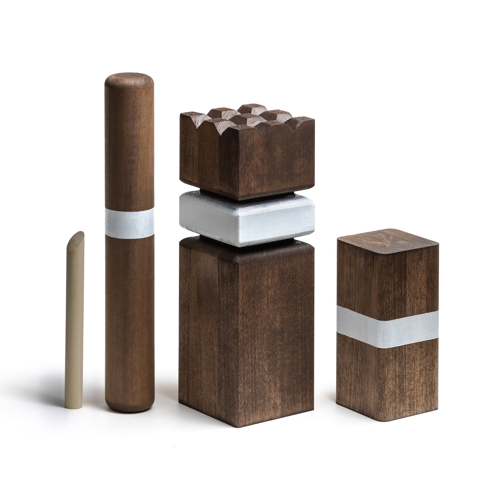 Triumph Premium Kubb Set - Includes 10 Kubb Blocks, 6 Tossing Dowels, 1  King Kubb 4 Corner Pegs